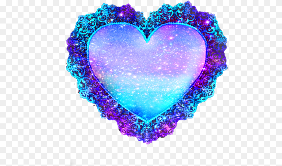 Galaxy Heart Purple And Blue Heart, Accessories, Crystal, Ornament, Pattern Free Transparent Png