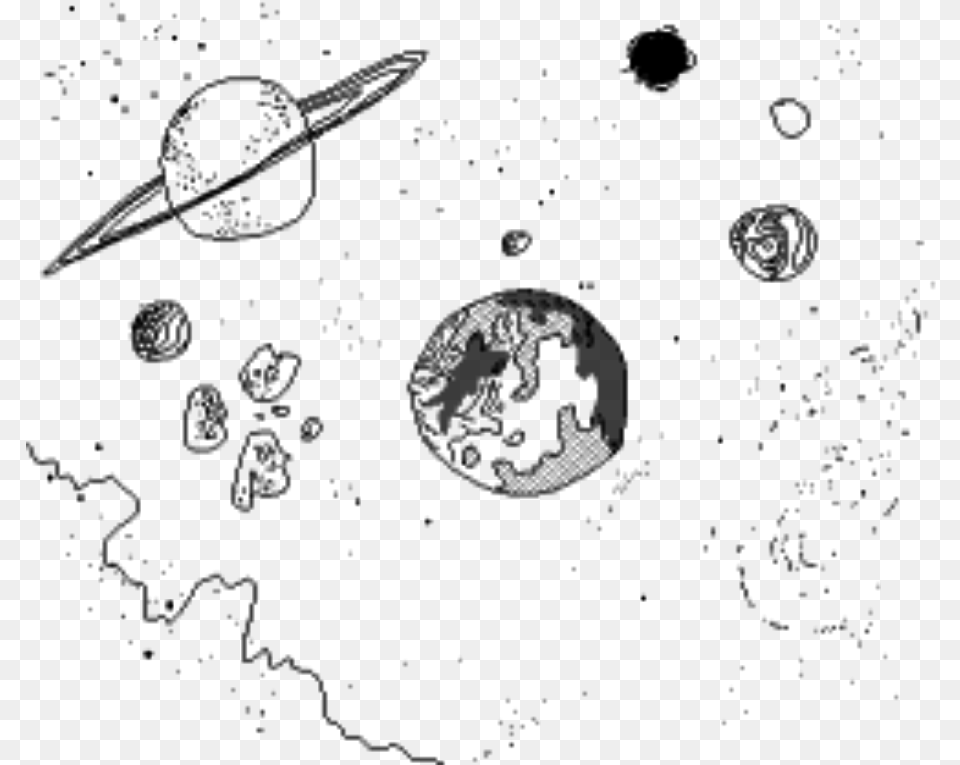 Transparent Galaxy Transparent Planets Transparent Background Drawing, Gray Png Image