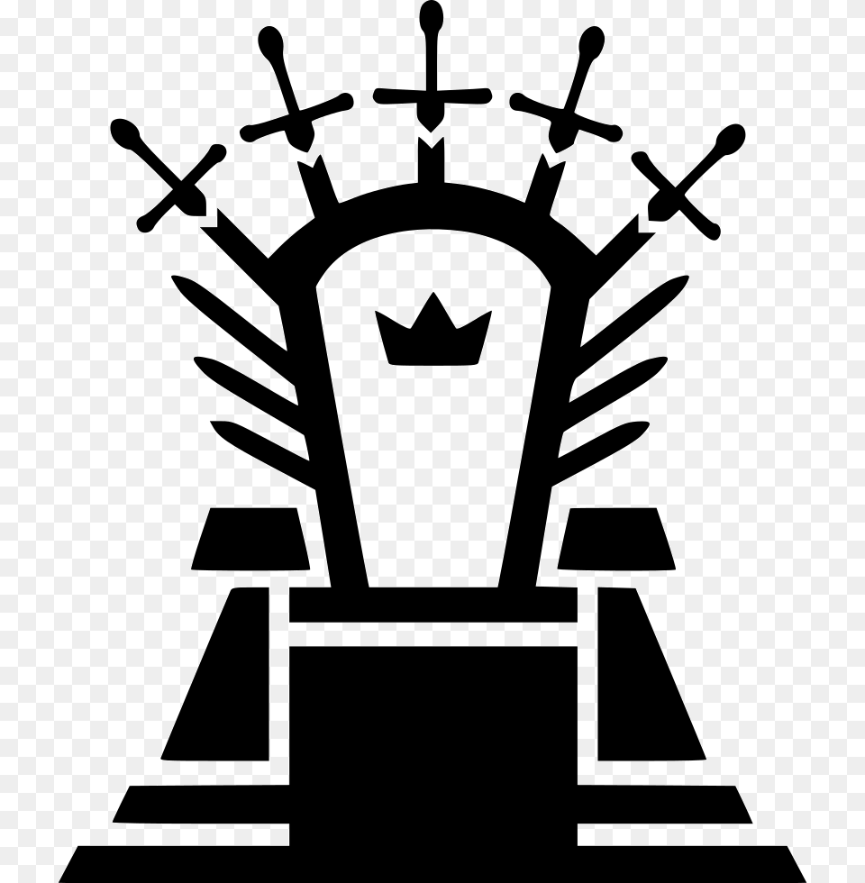 Transparent Game Of Thrones Chair Game Of Throne Icon, Stencil Free Png Download