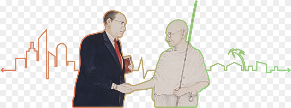 Transparent Gandhi Clipart Mahatma Gandhi And Dr Ambedkar, Adult, Person, Man, Male Png Image