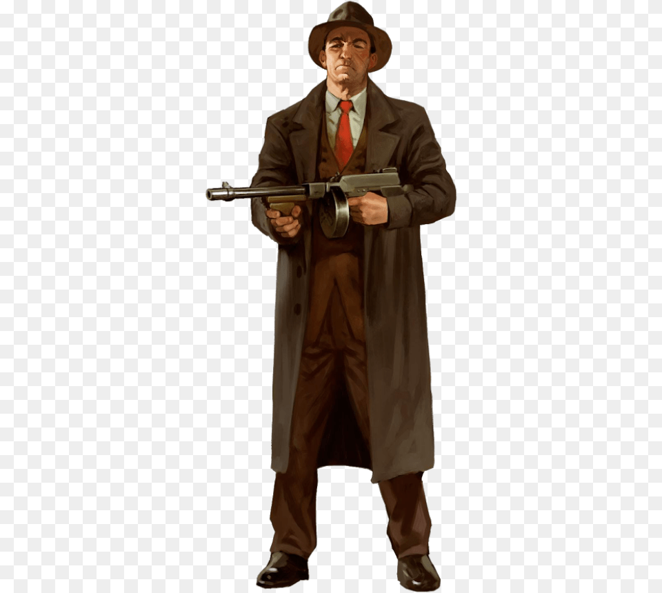 Transparent Gangster Call Of Cthulhu Gangster, Clothing, Coat, Overcoat, Adult Free Png