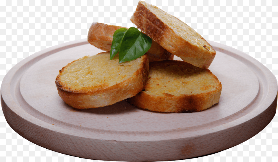 Transparent Garlic Bread Sliced Bread, Cornbread, Food, Food Presentation, Plate Free Png