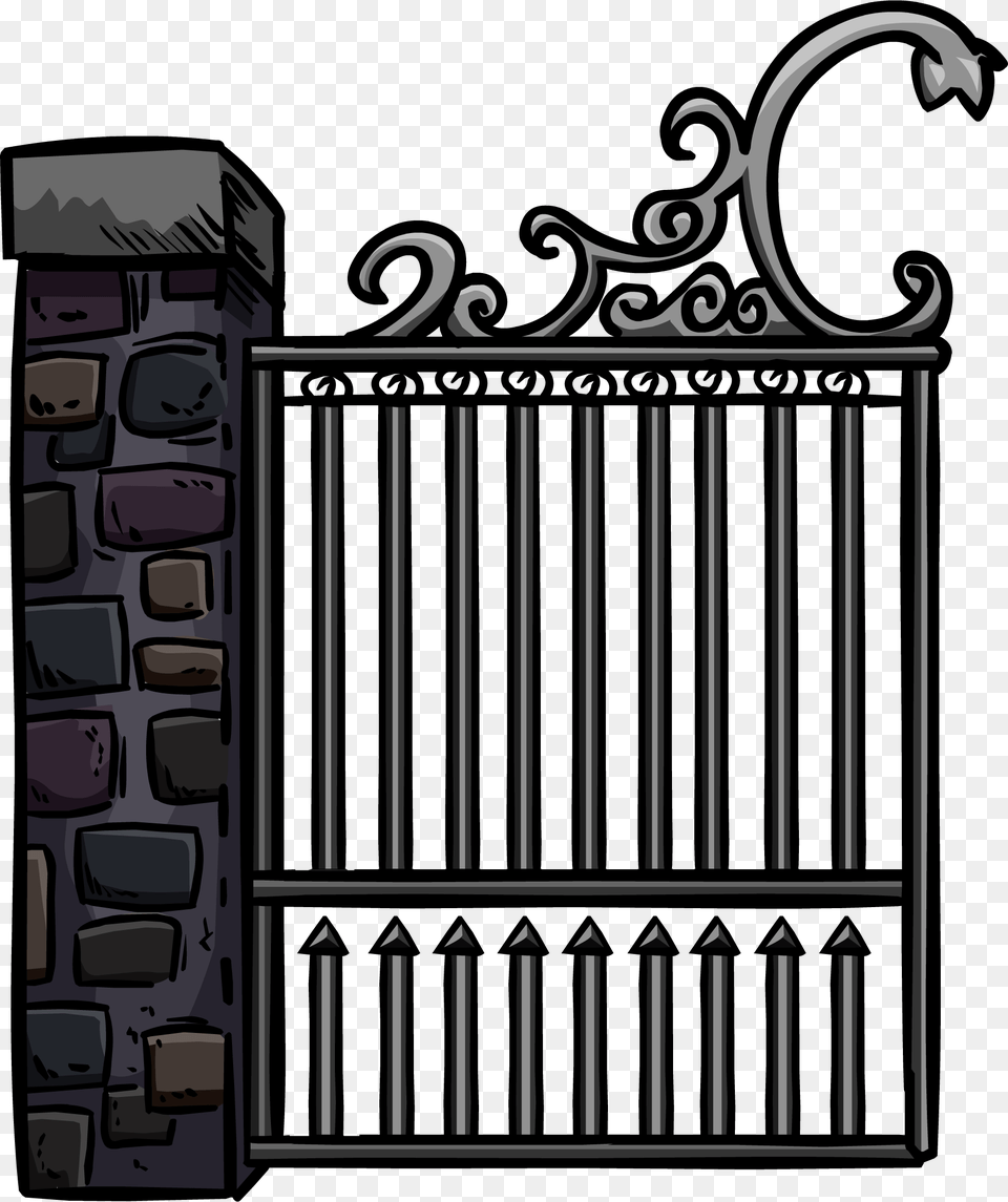 Transparent Gate Club Penguin Black Furniture Free Png