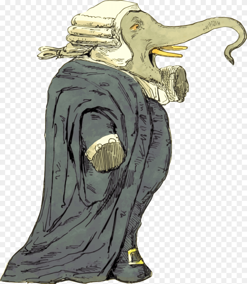 Gavel And Scales Clipart Elephant As A Judge, Fashion, Adult, Male, Man Free Transparent Png