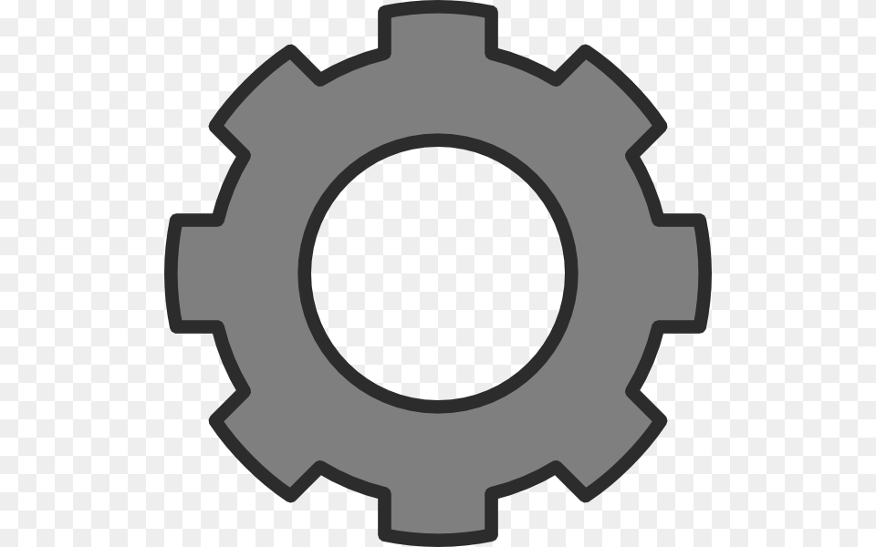 Transparent Gears Clipart Black And White Cartoon Gear Transparent, Machine, Ammunition, Grenade, Weapon Png Image