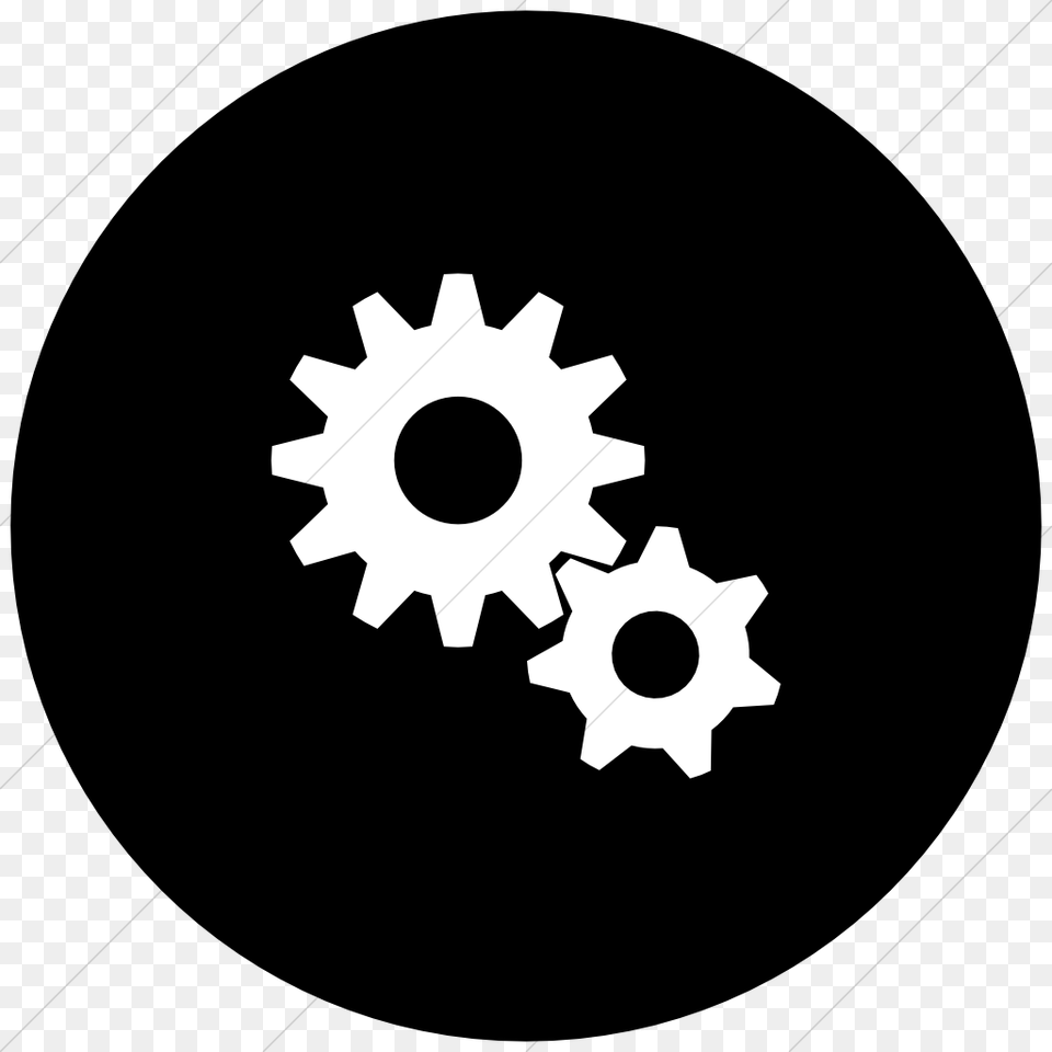 Transparent Gears Icon Twitter Logo Black Circle, Machine, Gear Png