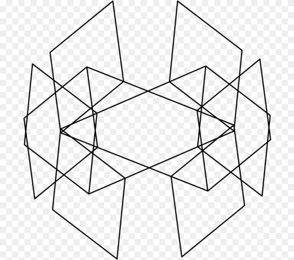 Transparent Geometric Pattern, Gray Free Png