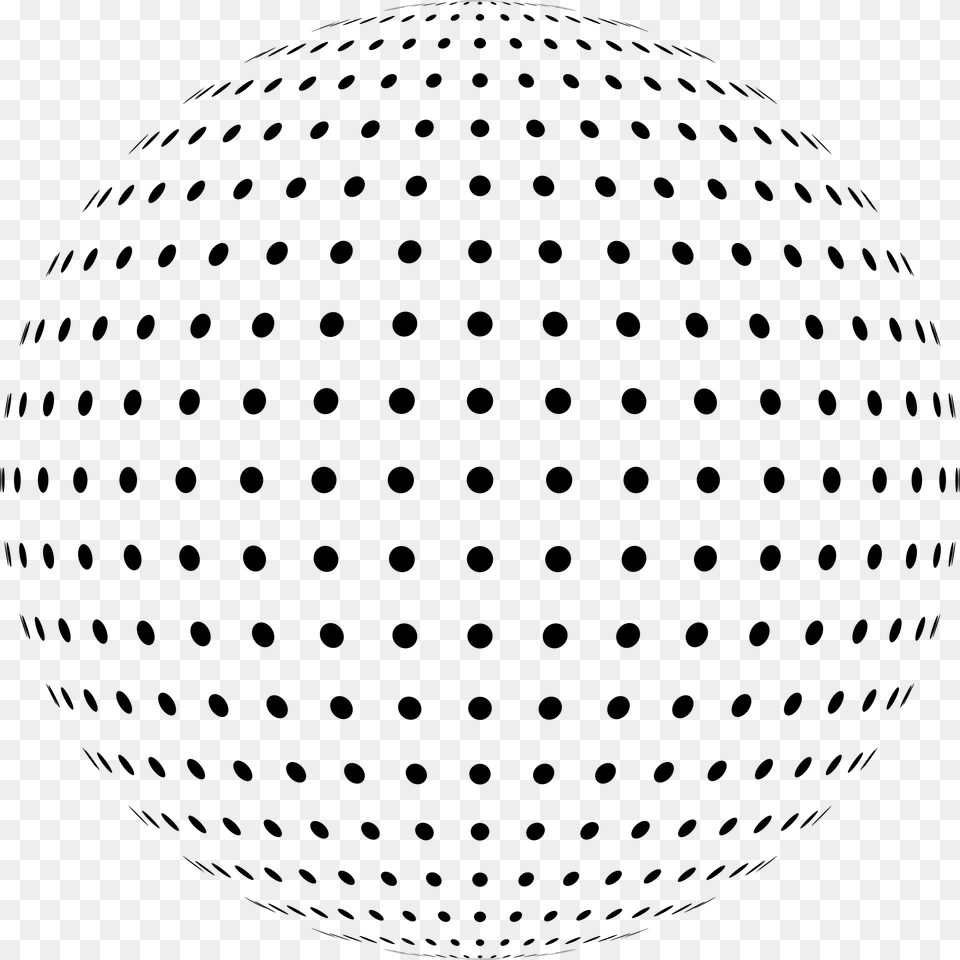 Geometric Shape Dots Globe, Gray Free Transparent Png