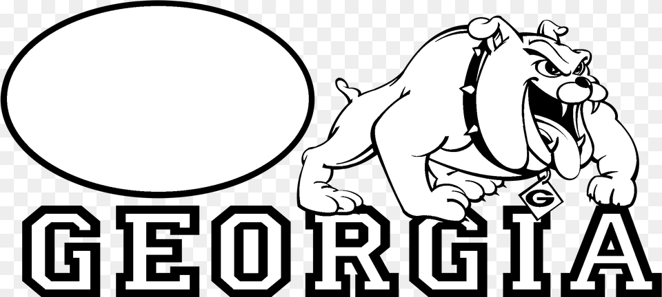 Transparent Georgia Bulldogs Clipart, Stencil, Baby, Person, Face Free Png Download