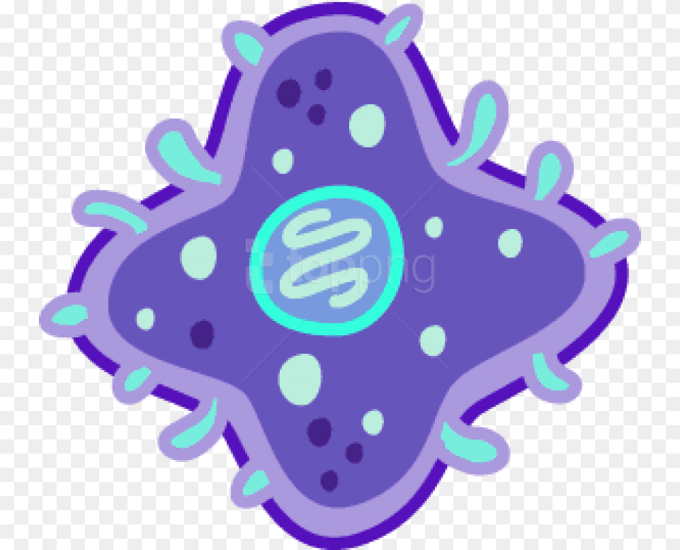 Transparent Germ Clipart Bacteria Cell Transparent, Purple, Pattern, Applique, Animal Png Image