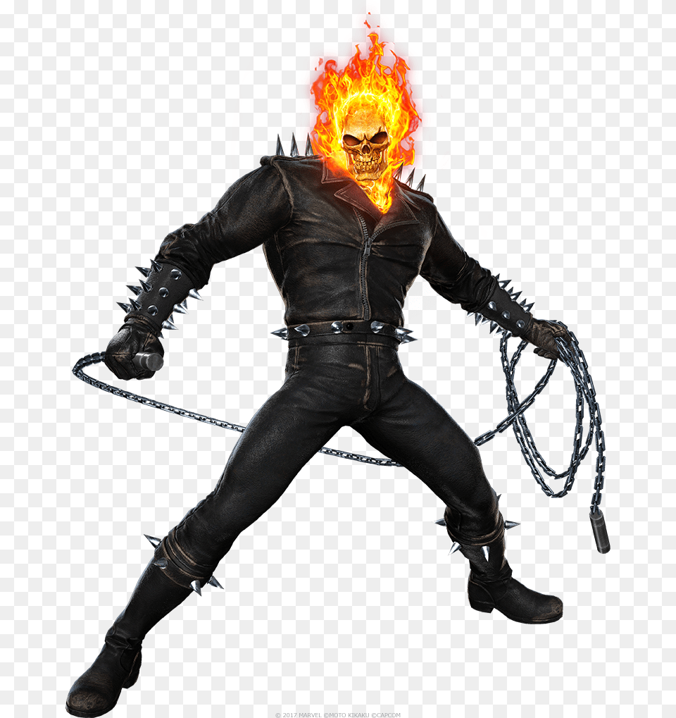 Transparent Ghost Ghost Rider Marvel Vs Capcom Infinite, Jacket, Clothing, Coat, Person Png