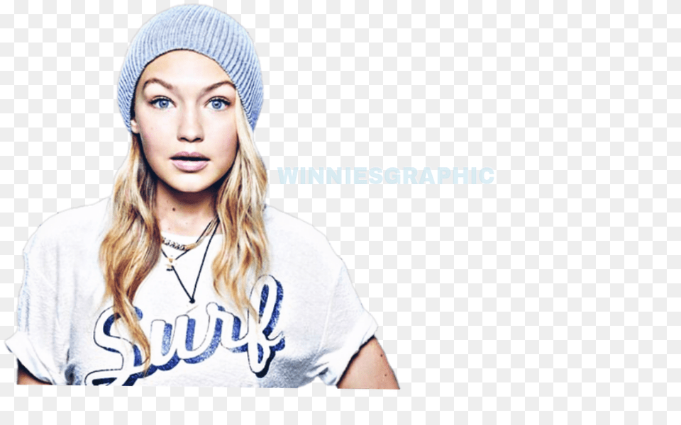 Transparent Gigi Hadid Beanie, Adult, Person, Hat, Female Free Png