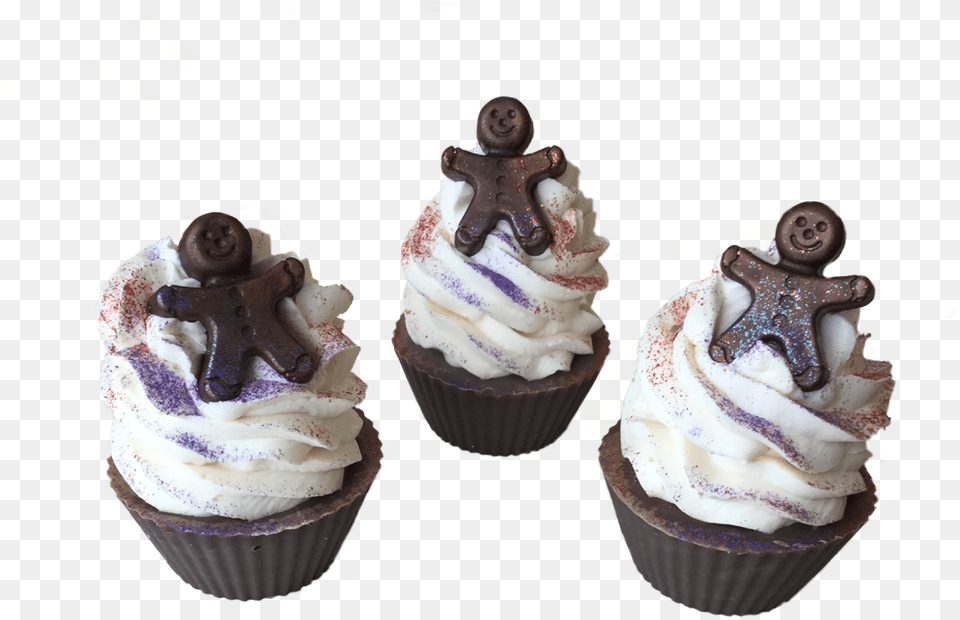 Transparent Gingerbread Cookie Cupcake, Cake, Cream, Dessert, Food Free Png