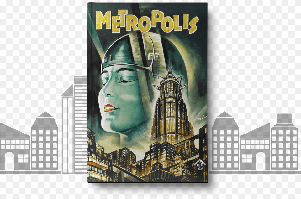 Transparent Girl Falling Metropolis 1927 Cover, Urban, Publication, Book, City Free Png