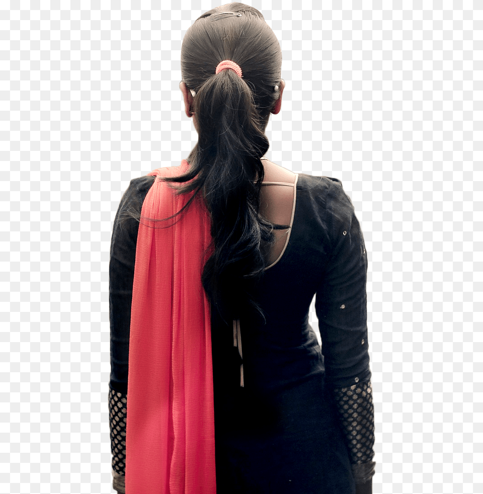 Transparent Girl In Dress Girl Back Hd, Adult, Ponytail, Person, Woman Free Png