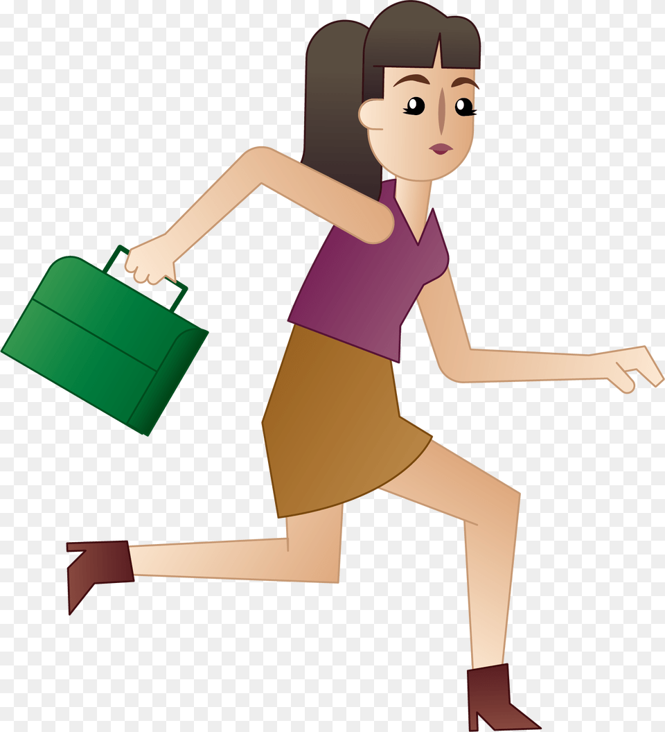Transparent Girl Jumping Cartoon, Person, Shopping, Accessories, Bag Free Png Download