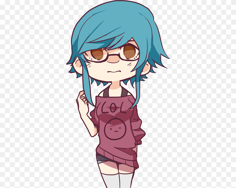 Girl Nerd Nerdy Girl Anime, Book, Comics, Publication, Baby Free Transparent Png