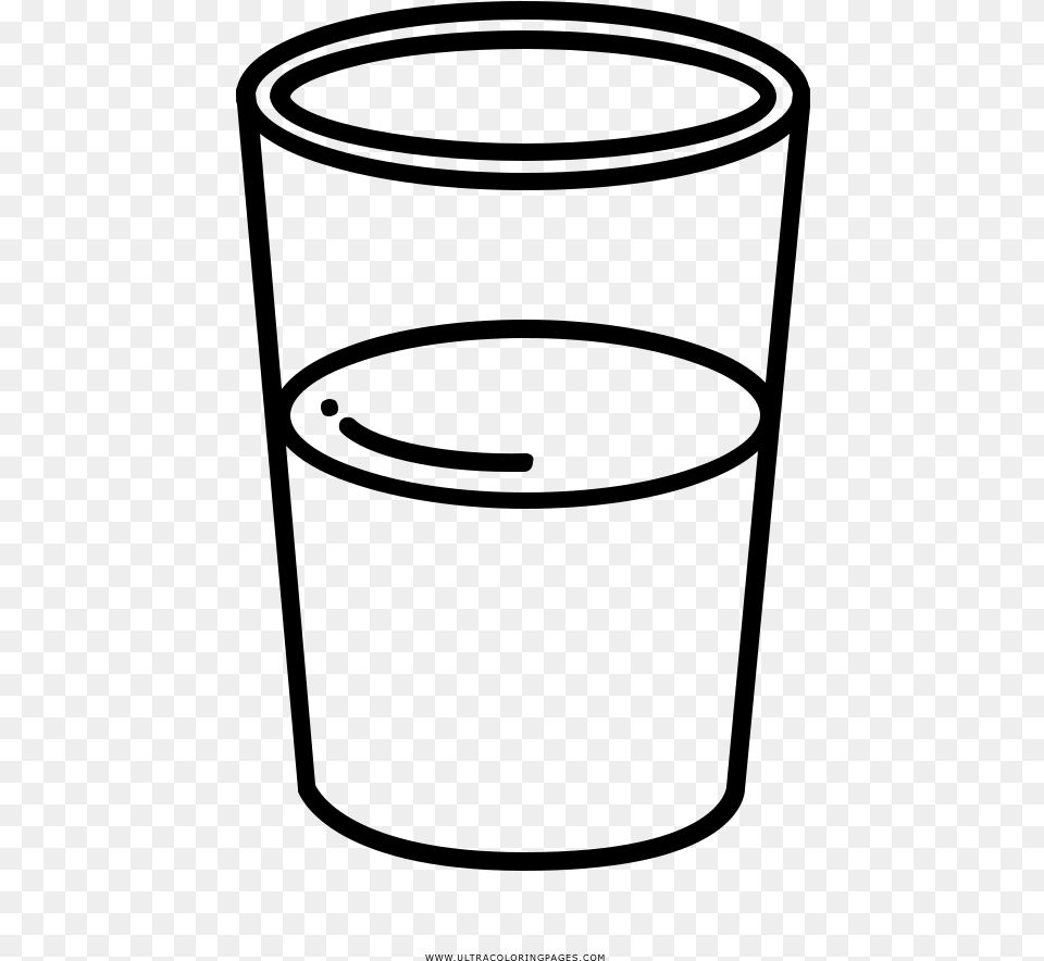 Transparent Glass Of Water Clipart Black And White, Gray Free Png Download