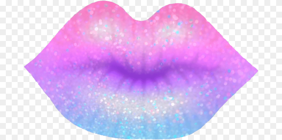 Transparent Glitter Lips Heart, Flower, Petal, Plant, Purple Free Png Download