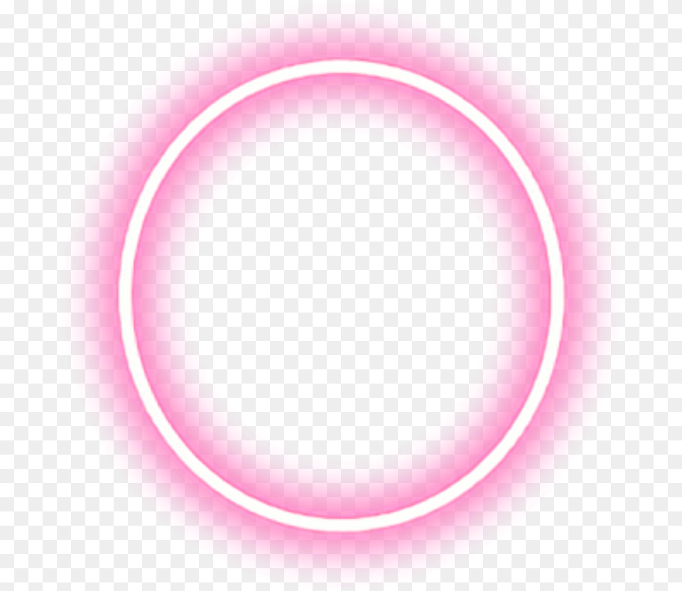 Transparent Glowing Neon Circle Neon Shape, Plate, Food, Sweets Png
