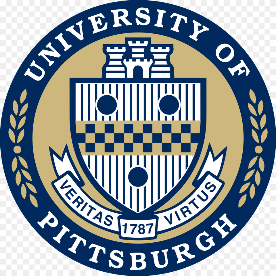 Transparent Gmp University Of Pittsburgh Logo Black And White, Badge, Symbol, Emblem Free Png