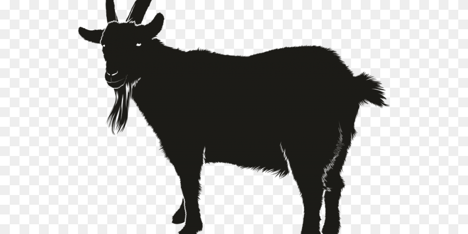 Goat Clipart Black And White, Livestock, Animal, Mammal, Mountain Goat Free Transparent Png