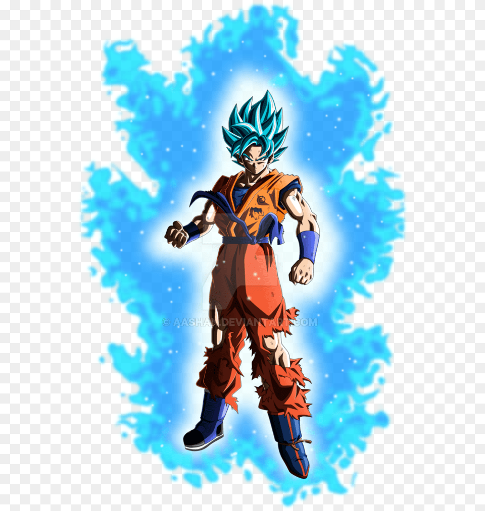 Transparent Goku Clipart Goku Ssj Blue Dragon Ball Heroes, Publication, Book, Comics, Clothing Png