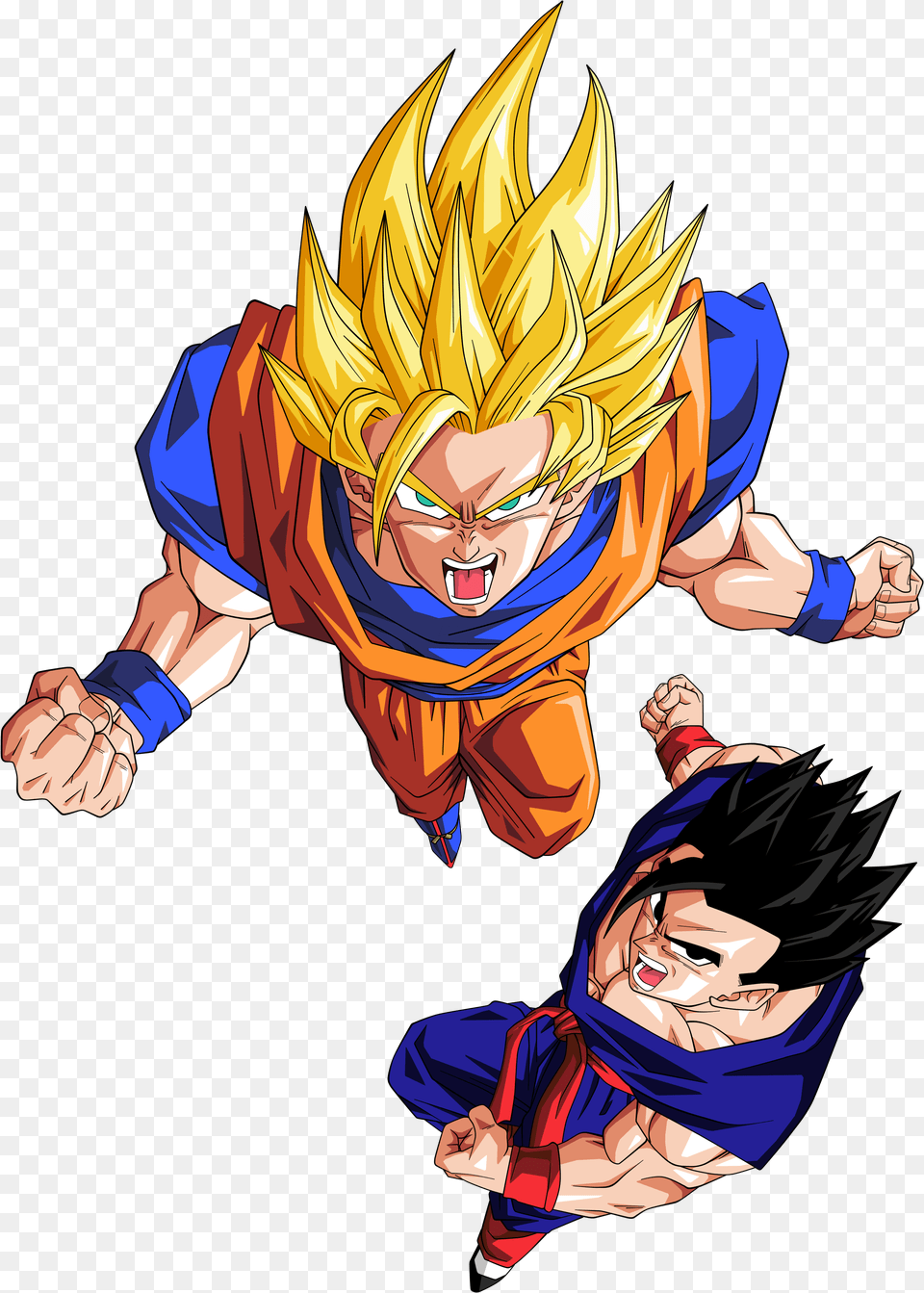 Transparent Goku Hd Goku Y Gohan Hd, Book, Comics, Publication, Adult Free Png Download