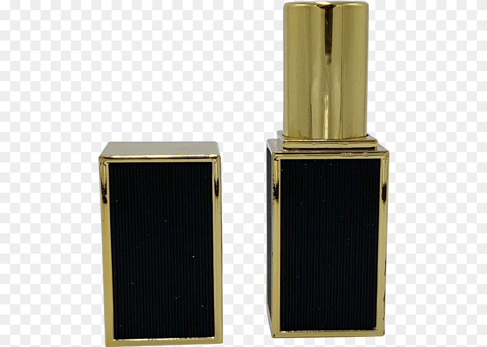 Transparent Gold Accent Perfume, Bottle, Cosmetics Png