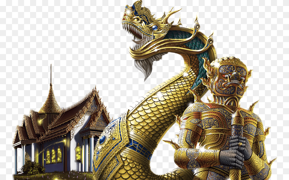 Transparent Gold Bokeh Dragon Slot Game, Animal, Dinosaur, Reptile, Adult Png Image