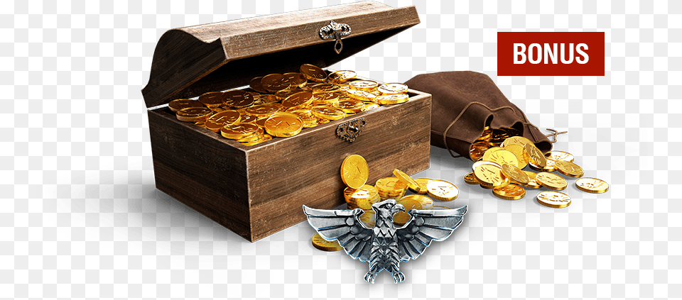 Transparent Gold Chest Cash, Treasure, Animal, Bird Free Png