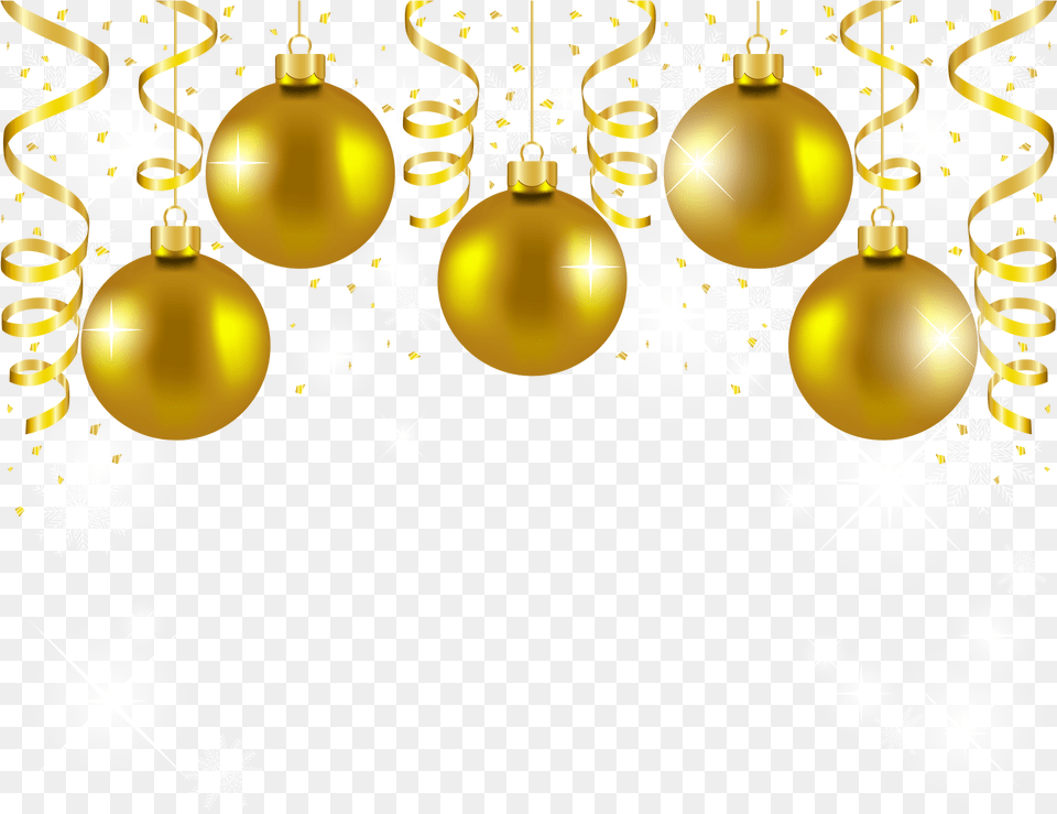 Transparent Gold Christmas Balls Decor Picture, Art, Graphics, Perfume, Cosmetics Png