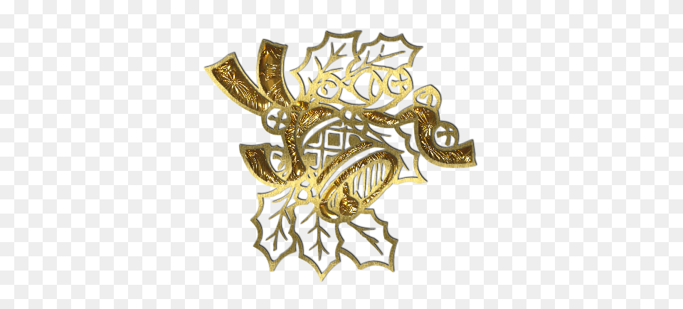 Transparent Gold Christmas Bell Decoration Clipart Transparent Gold Christmas Ornaments, Accessories, Jewelry, Cross, Symbol Png Image
