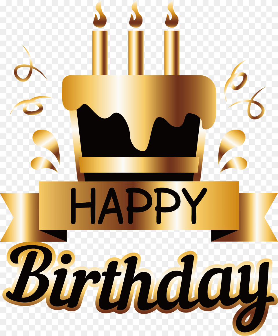 Transparent Gold Clipart Happy Birthday Wishes, Advertisement Free Png Download