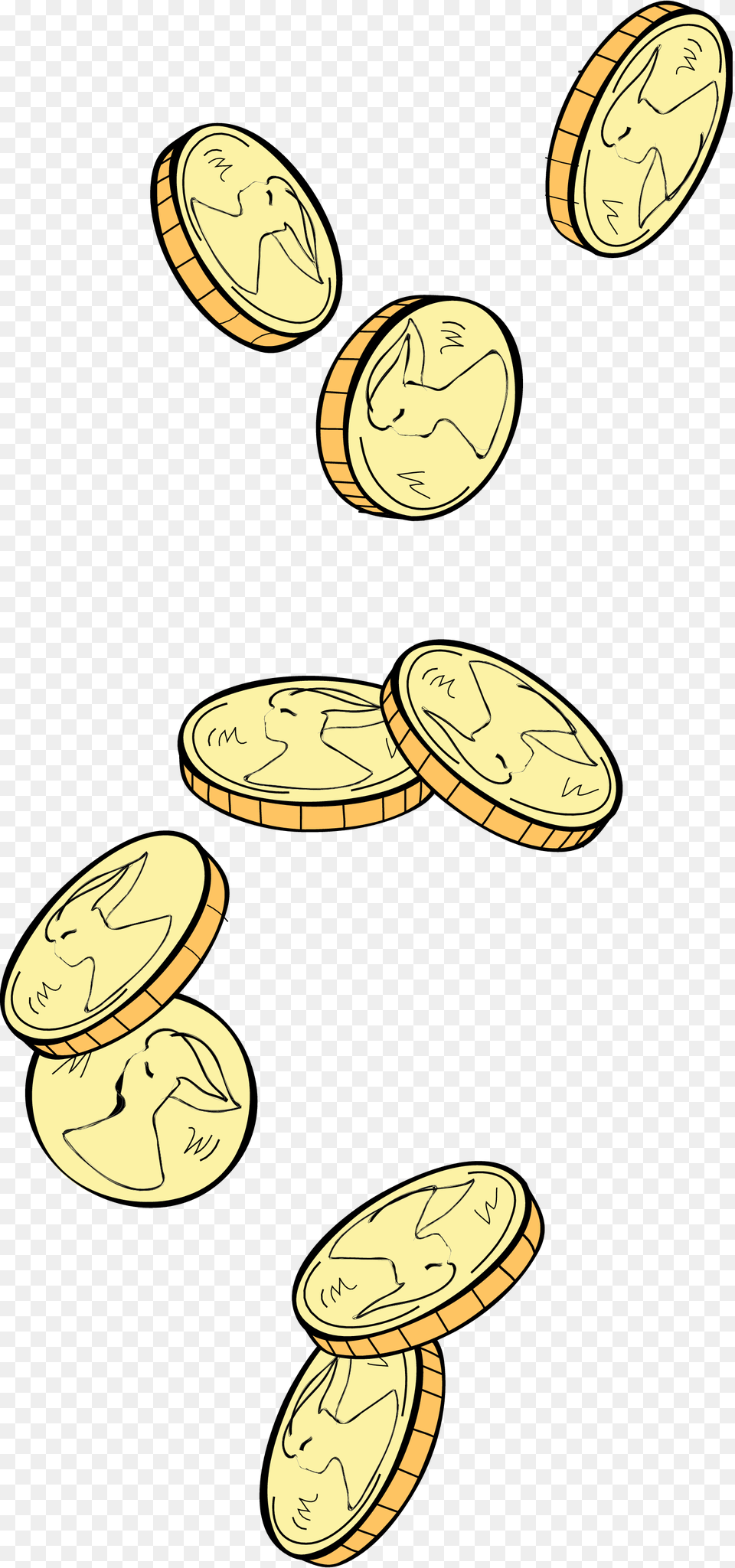Gold Coin Clipart Background Coins Falling, Money, Smoke Pipe Free Transparent Png