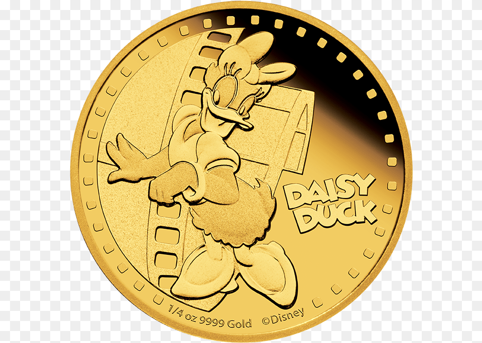 Gold Coins 2014 Niue 1 Oz Daisy Duck Gold Coin, Baby, Money, Person Free Transparent Png