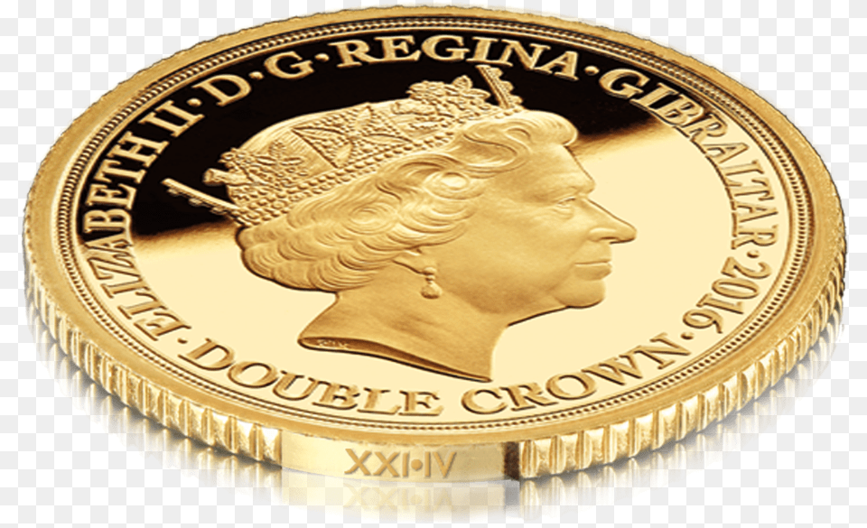 Transparent Gold Coins Gibraltar Coins Double Crowns, Adult, Face, Head, Male Free Png Download