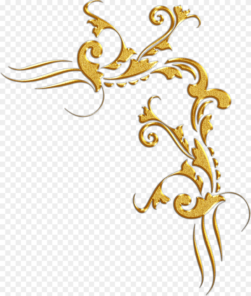 Transparent Gold Corner Border, Cross, Symbol, Pattern Free Png Download