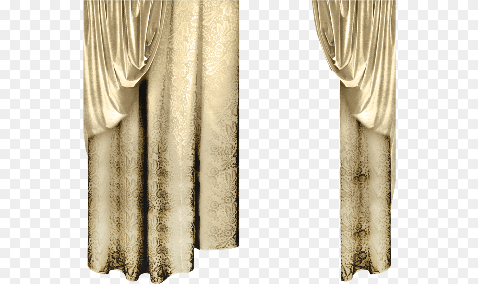 Transparent Gold Curtains Download, Curtain Png