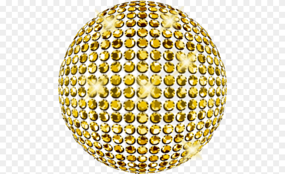 Transparent Gold Disco Ball Gold Disco Ball, Sphere, Accessories, Jewelry, Necklace Png
