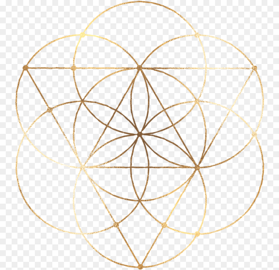 Gold Flower Geometric Circle Sacred Geometry, Sphere Free Transparent Png