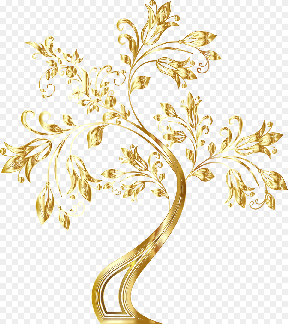 Transparent Gold Flower Golden Flowers Hd, Art, Floral Design, Graphics, Pattern Png