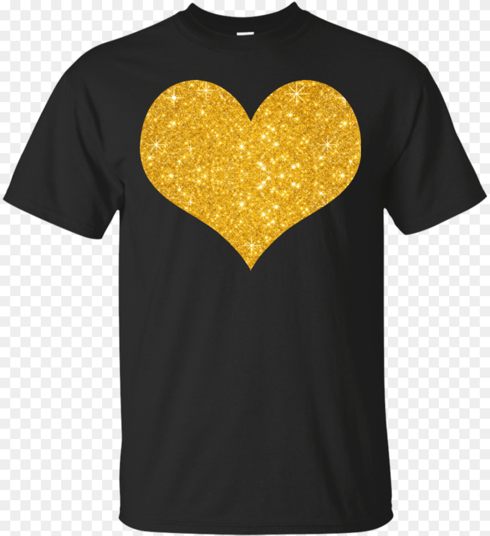 Gold Glitter Heart 4xl Gucci T Shirt, Clothing, T-shirt, Symbol Free Transparent Png
