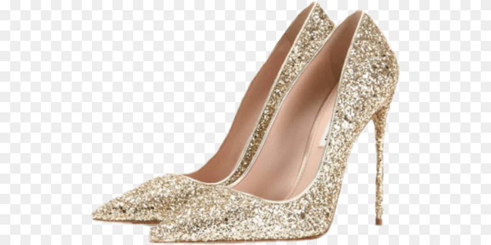 Gold Glitter Heels, High Heel, Clothing, Shoe, Footwear Free Transparent Png