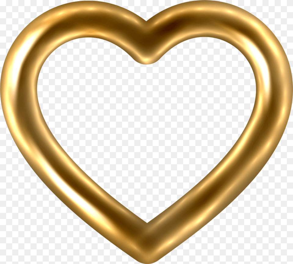 Transparent Gold Heart Clip Art Dlpngcom Transparent Golden Heart Png Image