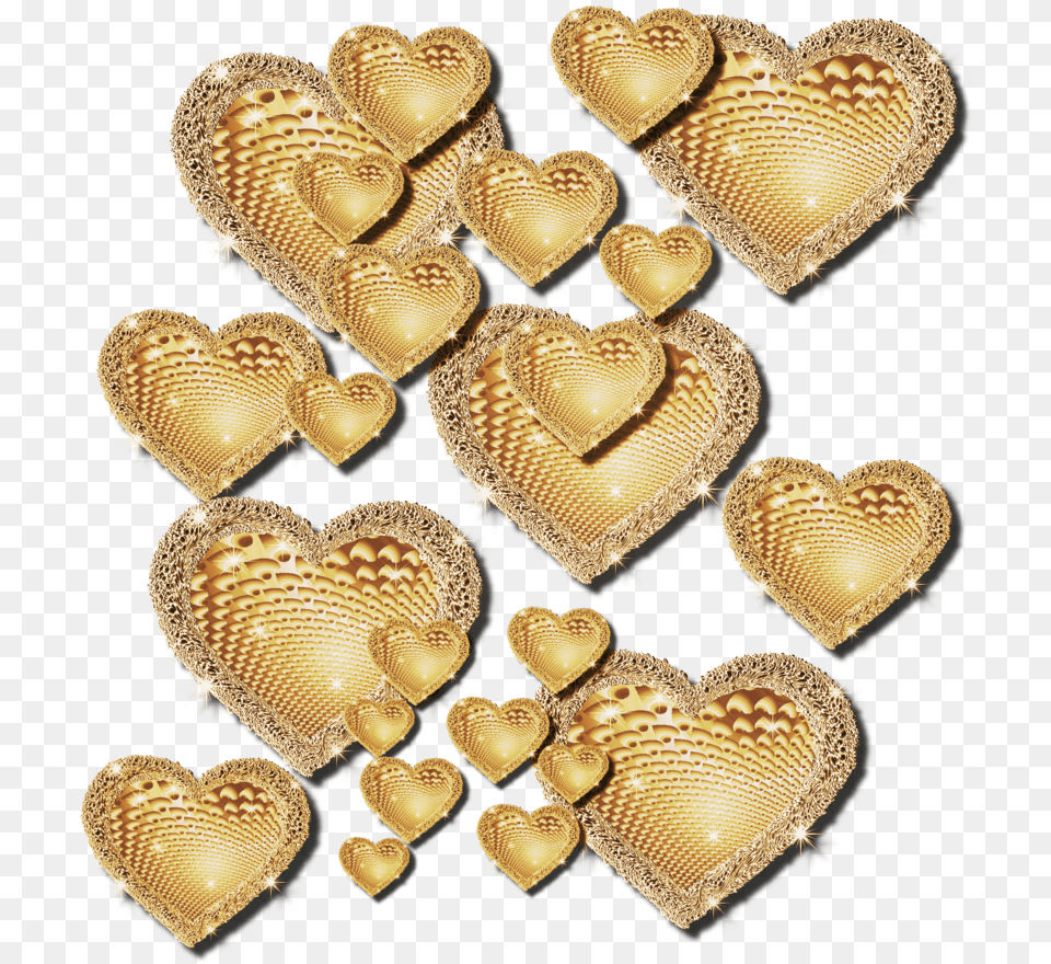 Transparent Gold Heart Gold Heart Images Transparent, Treasure, Seashell, Seafood, Sea Life Free Png