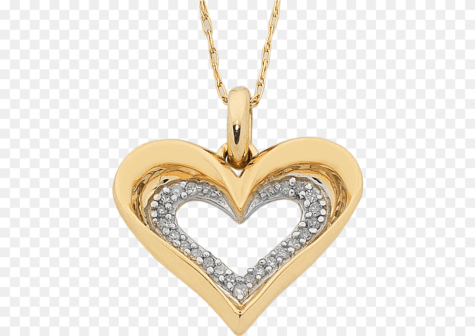 Transparent Gold Heart Locket, Accessories, Pendant, Jewelry, Necklace Png Image