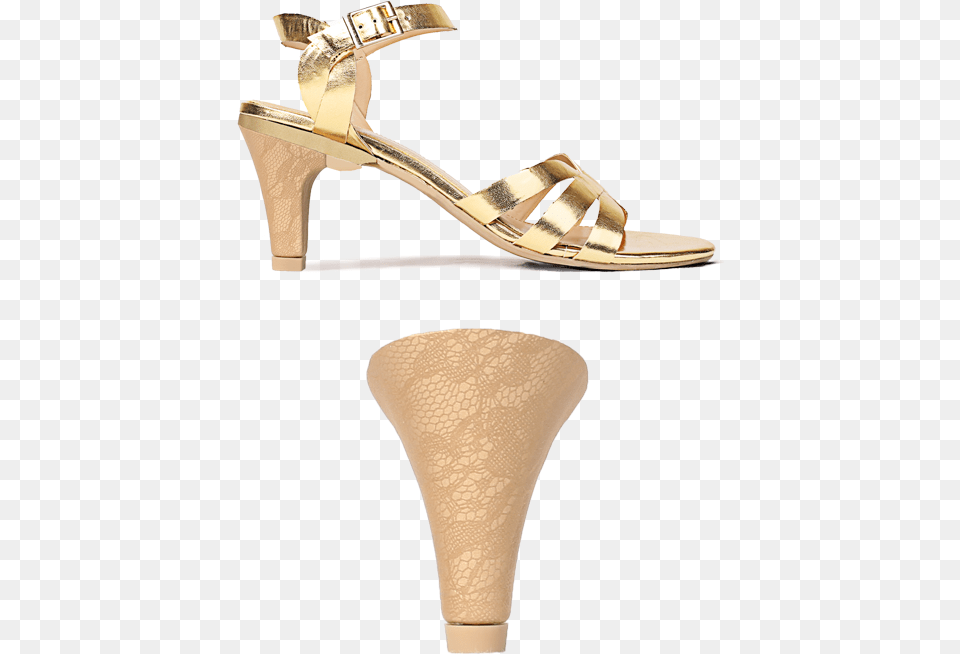 Transparent Gold Lace Basic Pump, Clothing, Footwear, High Heel, Sandal Free Png Download