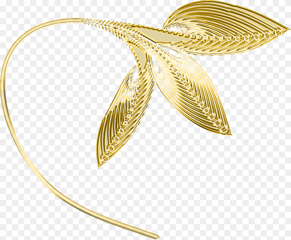 Transparent Gold Leaf Gold Leaf Transparent Background, Accessories, Jewelry, Earring Free Png