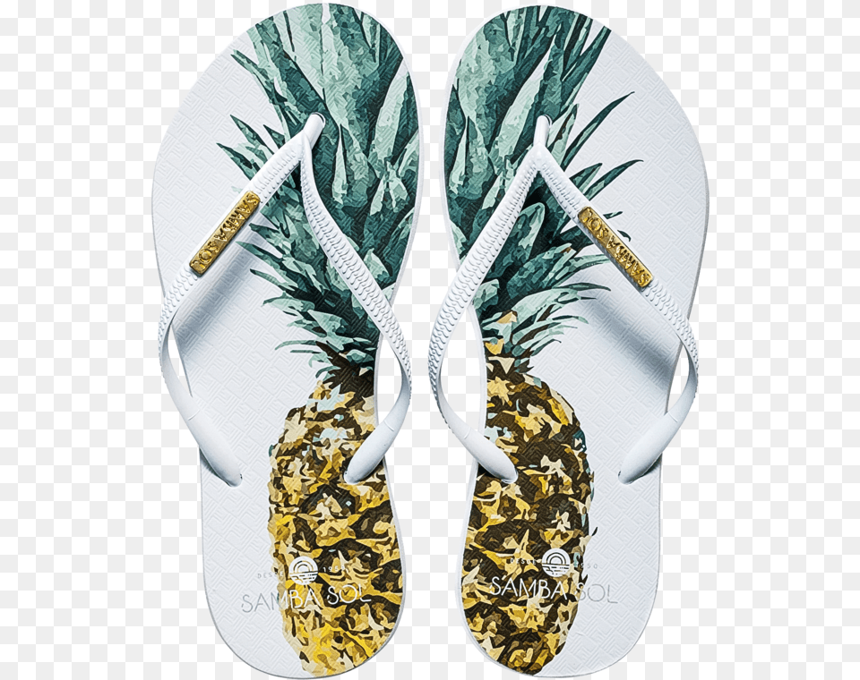 Transparent Gold Pineapple Womens Pineapple Flip Flops, Clothing, Flip-flop, Footwear, Shoe Free Png